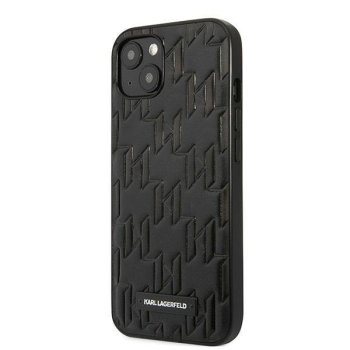 Apple iPhone 13 mini 5.4" Karl Lagerfeld Monogram Plaque Case Cover (KLHCP13SMNMP1K), Black
