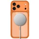 Tech-Protect MagPeak MagSafe CC Case for iPhone 18 Pro / 17 Pro, Transparent Orange