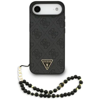Guess 4G Strap Triangle Logo MagSafe Case for iPhone 17 Air, Black