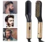 Electric Beard and Hair Straightener Brush Comb, Gold