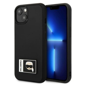 Apple iPhone 13 6.1" Karl Lagerfeld Ikonik Patch Case Cover (KLHCP13M3DKPK), Black