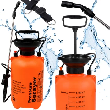 Garden Manual Pressure Sprayer with Long Lance, 5L, Orange