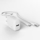 Puro PROLITE 10W USB-A wall charger + USB-A - USB-C cable 1.2m - white