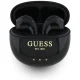 Guess Glossy Effect Egg Shape Printed Classic Logo TWS headphones - black