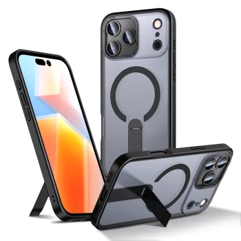 Hybrid Armor X Case for iPhone 17 Pro with MagSafe Stand, Black