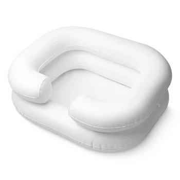 4FIZJO Inflatable Hair Washing Basin for Bed 65 x 50 x 25 cm, White