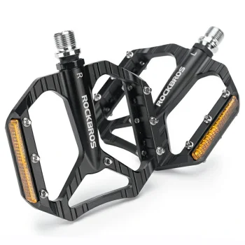 Rockbros C700 Aluminum Platform Bicycle Pedals, Black