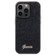 Guess iPhone 14 Pro vāciņš Disco Script Metal, melns