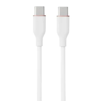 Silicone Cable USB Type-C to Type-C 100W, White, 2m