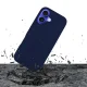 3mk Silicone Case for iPhone 16 Plus, Navy Blue