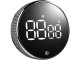 Digital kitchen timer with stopwatch and magnet, black