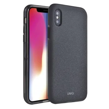 Apple iPhone XS Max 6.5" Uniq Etui Lithos Case Cover, Black