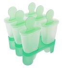 Ice Cream Mold Set with Sticks, 6 pcs, Multicolor, Plastic