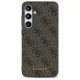 Guess Samsung Galaxy S24 FE Case 4G Metal Gold Logo, Brown