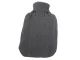 Large rubber hot water bottle with sweater cover, 2L, dark grey