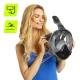 4Fizjo Tsunami S/M Full Face Snorkeling Mask, Black