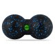Neo-Sport NS-966 Double Massage and Fitness Ball, Black/Blue