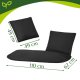 Double Garden Swing Cushion Set Gardlov, black