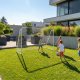 Kids Metal Soccer Goal Trizand 213x150x90 cm Backyard Net, white