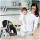 Nukido Belo Adjustable Baby High Chair with Toy Bar, Black