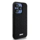 DKNY iPhone 15 Pro Case 3D Rubber Repeat Pattern, Black