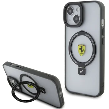 Ferrari iPhone 15 Plus / 14 Plus Case Ring Stand 2023 MagSafe, Black