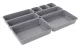 Cutlery, Kitchen Utensils, Tools, Stationery Storage Tray Drawer Modular Organizer, Gray