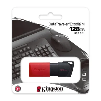 Kingston DataTraveler Exodia M USB Flash Drive 128GB, Red