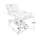 Cosmetic bed, massage couch AZZURRO 684, white