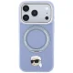 Karl Lagerfeld MagSafe dėklas iPhone 18 Pro Max / 17 Pro Max su Ring Stand 360, šviesiai mėlynas