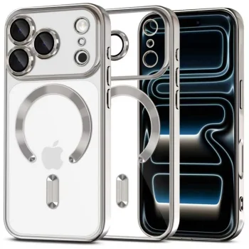 Tech-Protect MagFlex MagSafe Case for iPhone 17 Pro - Transparent Silver