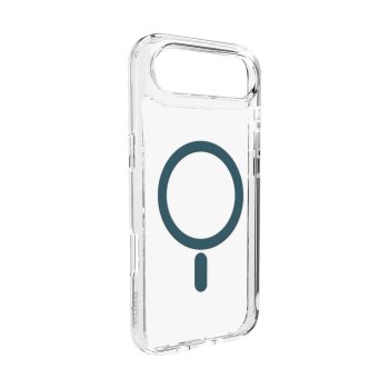 Puro Lite Mag TPU+PC Case Compatible with MagSafe iPhone 17 Air - Transparent with Turquoise Ring