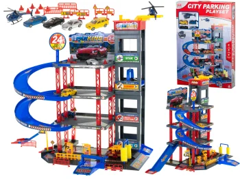 Multi-Level Toy Car Garage and Parking Lot with Gas Station & Car Wash