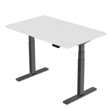Height-Adjustable Electric Desk, 139 x 68 cm, White