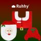 Ruhhy Christmas Bathroom Mat Set 3 pcs, Red