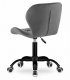 Noto Swivel Office Desk Chair with Wide Back, Velvet, Dark Grey