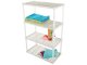 Storage Organizer Shelf for Bathroom Kitchen Laundry Room 64x41x22 cm, White
