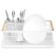 Massido MS-600 Metal Dish Drainer Rack with Tray, White