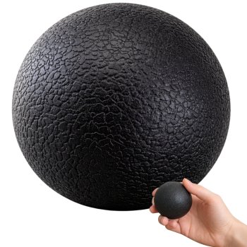Hard Trigger Point Massage Ball for Rehab and Yoga 6.5cm, black