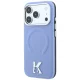 Karl Lagerfeld Grained Kameo MagSafe Case for iPhone 18 Pro / 17 Pro, Light Blue