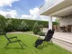 MultiGarden Foldable Garden Sun Lounger with Headrest, Black