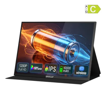 ZEUSLAP P16BT 16-Inch Portable Touchscreen Monitor 1920x1200 IPS 10000 mAh