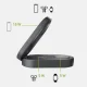 SBS 3-in-1 Foldable Wireless Charging Station Qi2 MFi, Black