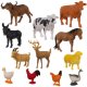 Kruzzel Farm Animal Figurines Set for Kids, 12 pcs