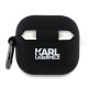 Чехол Karl Lagerfeld Silicone Choupette Head 3D для AirPods 4 Черный