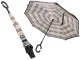 Inverted Folding Umbrella with C-Shaped Handle (105 x 80 cm), Plaid