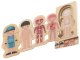 Wooden educational puzzle \"Montessori\" anatomy, studying the parts of the body, boy