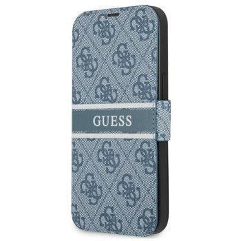 Apple iPhone 13 mini 5.4" Guess 4G Stripe Book Case Cover (GUBKP13S4GDBL), Blue