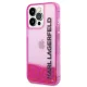 Karl Lagerfeld Liquid Glitter Elong Case for iPhone 14 Pro, Pink