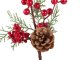 Decorative Christmas Branch, Rowan Berries Sprig, 28 cm